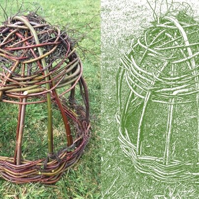 Weaving a Garden Cloche