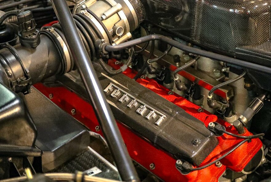 The engine of a Ferrari.