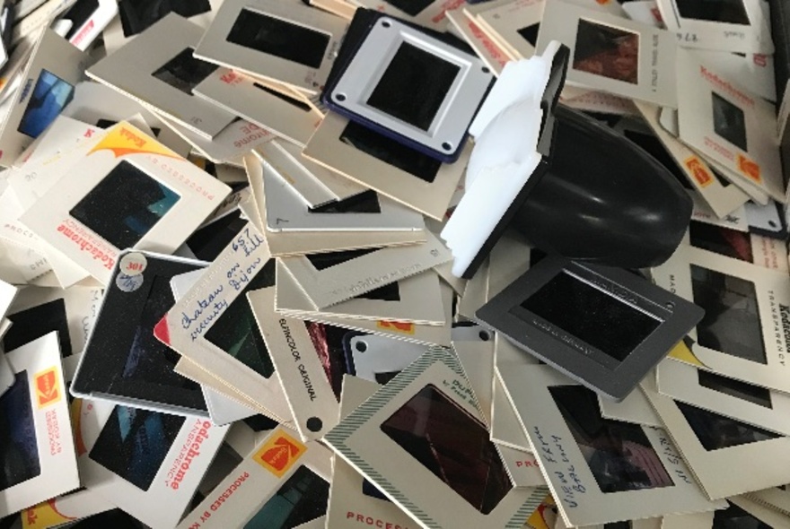 Pile of slides.