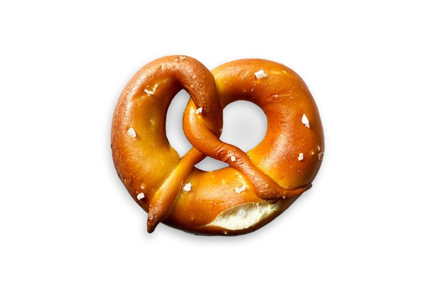 A pretzel snack.