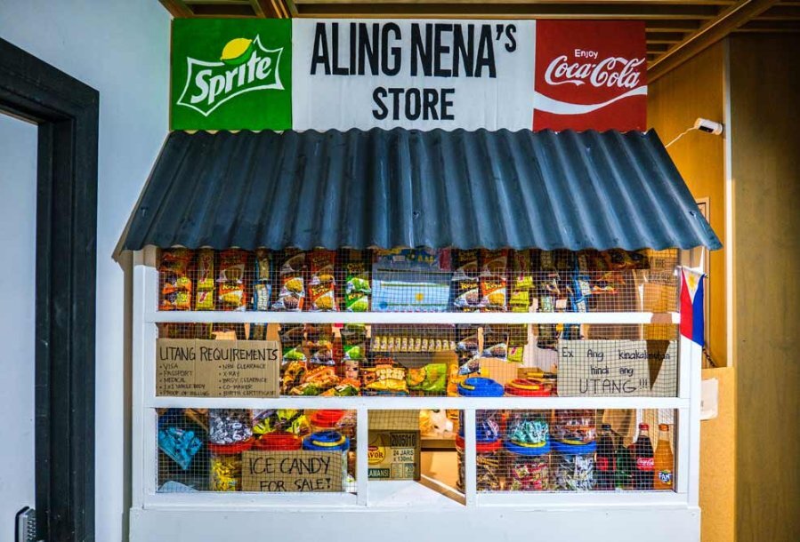 A small snack stall inside a restaurant