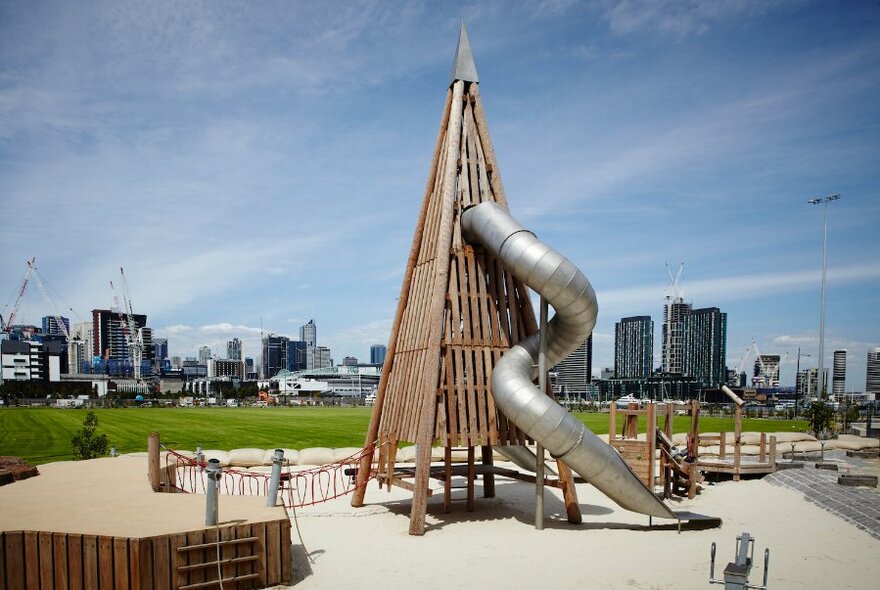 Children's playground at Ron Barassi Senior Park.