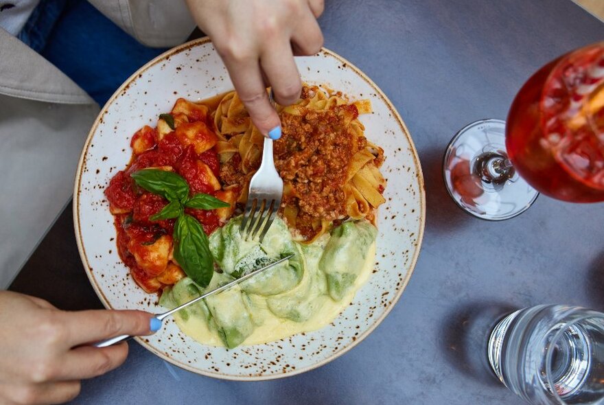 A plate of pasta