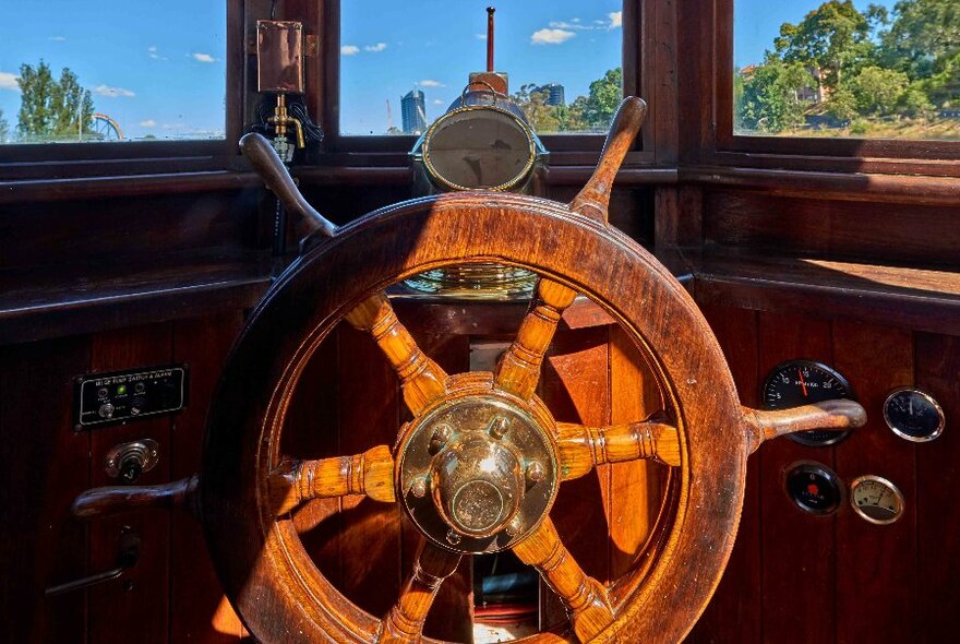 Ship's wheel.