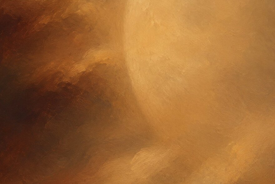 Artwork of an orange orb.
