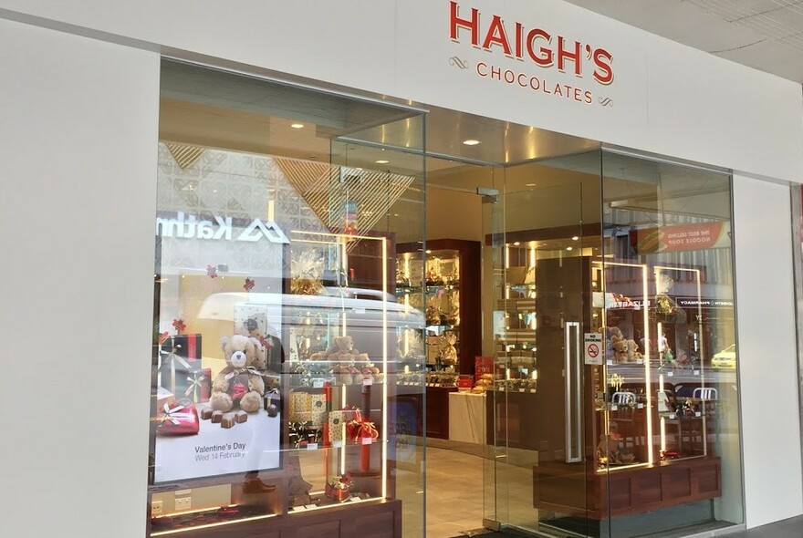 Outside of Haigh's store in Elizabeth Street.