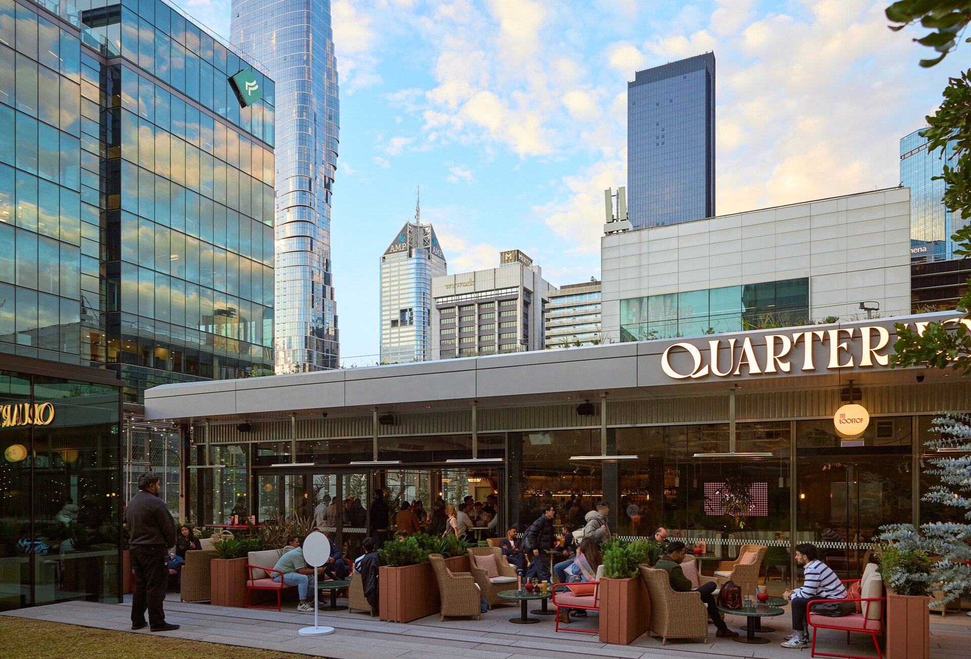 Exterior dining area of Quarterhouse