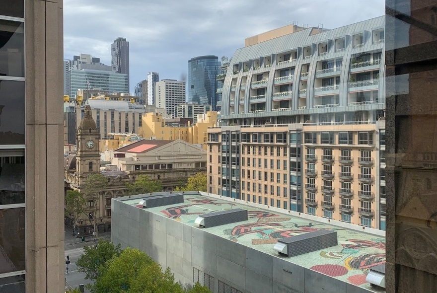 Melbourne rooftops view.