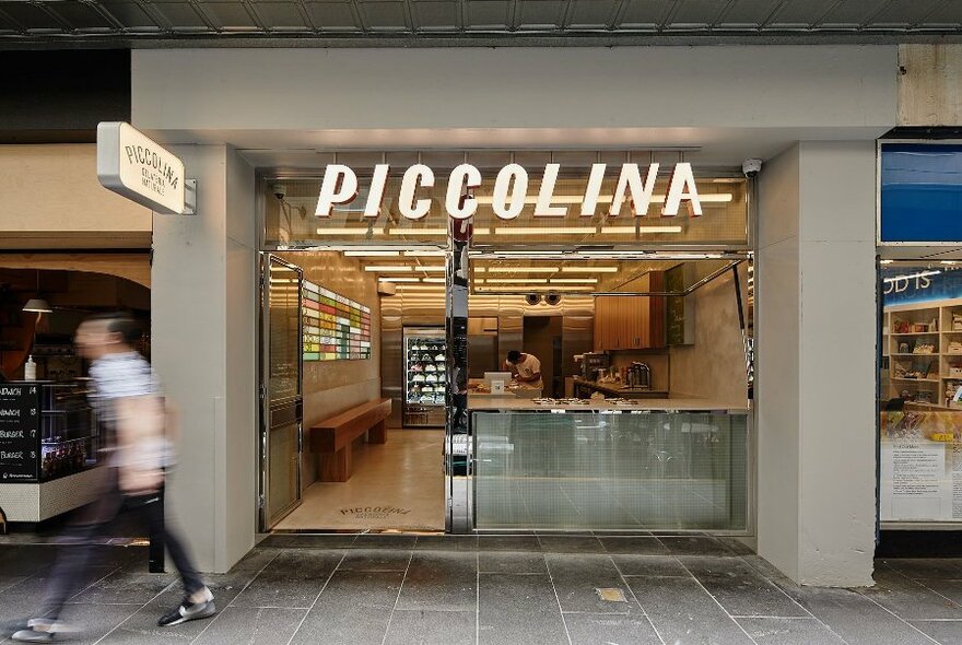 Shopfront of Piccolina Gelateria.