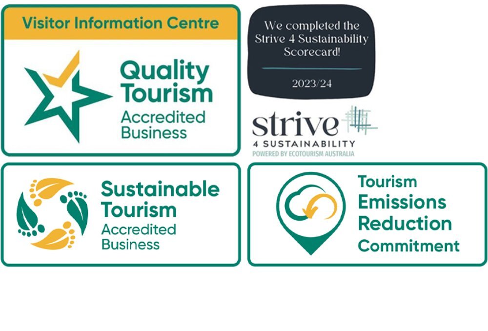 Sustainability and Quality Tourism logos.
