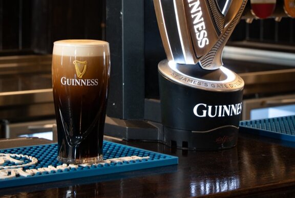 A pint of Guinness.