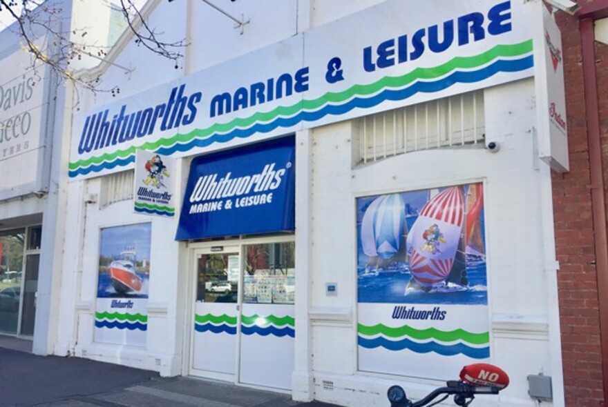 Exterior of Whitworth's Marine & Leisure.