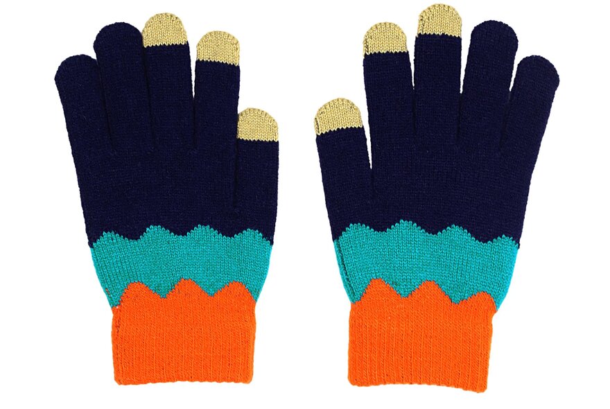 A pair of colourful gloves