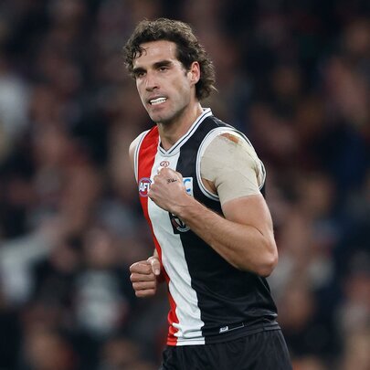 St Kilda AFL football player on the field during a match.