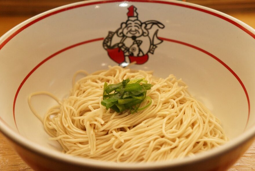 Bowl of noodles.