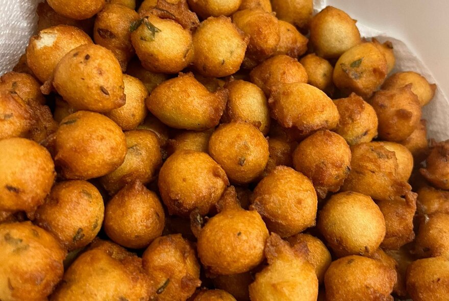 A pile of authentic South Indian deep fried chats.