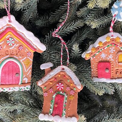 Polymer Clay Gingerbread Ornaments with Maria