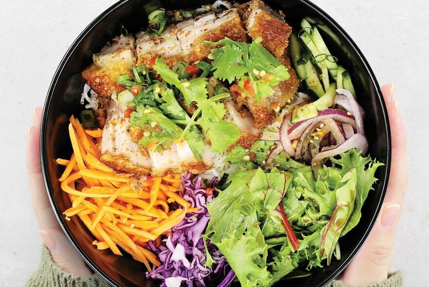 Bowl of Asian-style salad.