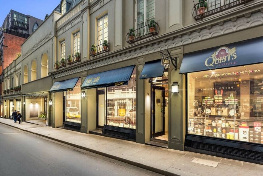 Shopfront of Quists Coffee in Little Collins Street.