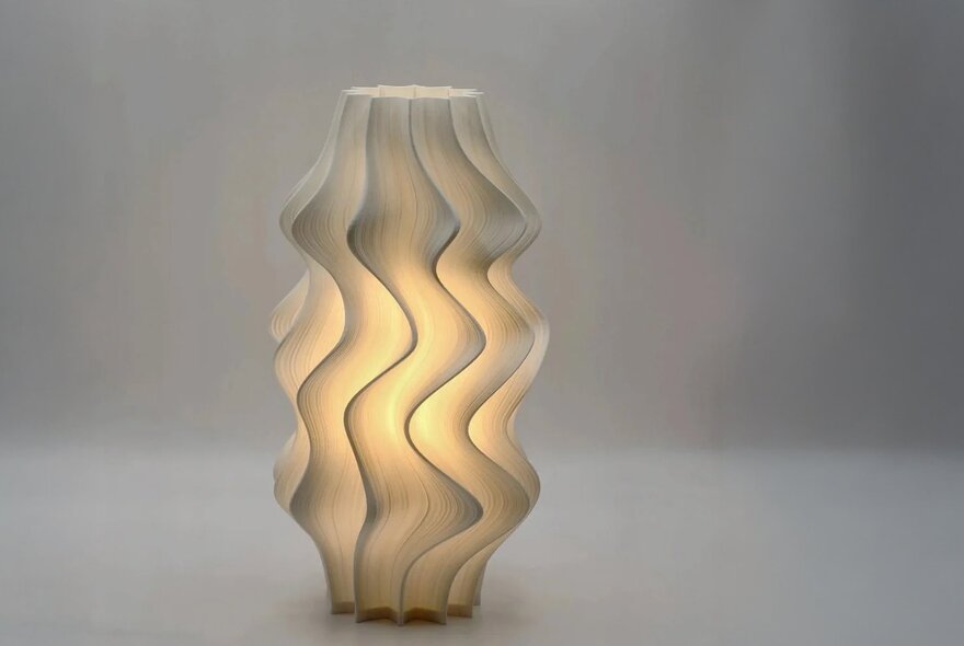 A wavy table lamp.