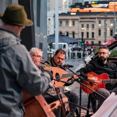 A Palestinian string band.