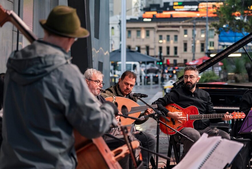 A Palestinian string band.