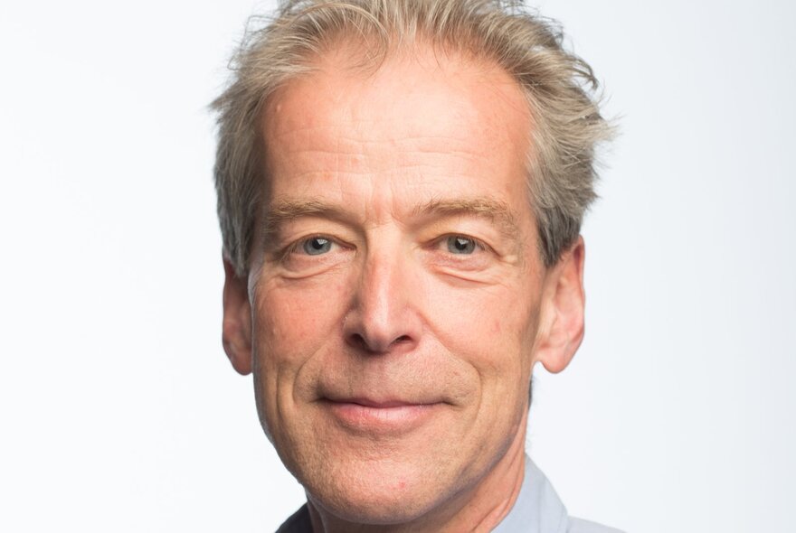 Literary journalist Jason Steger with a slight smile. 