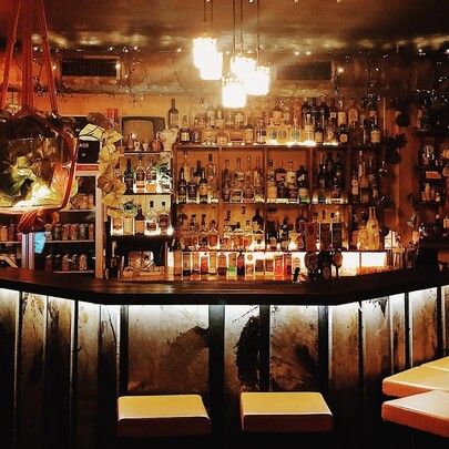 View of Fiftyfive's bar. 