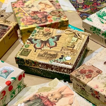 Decoupage Gift Boxes Workshop