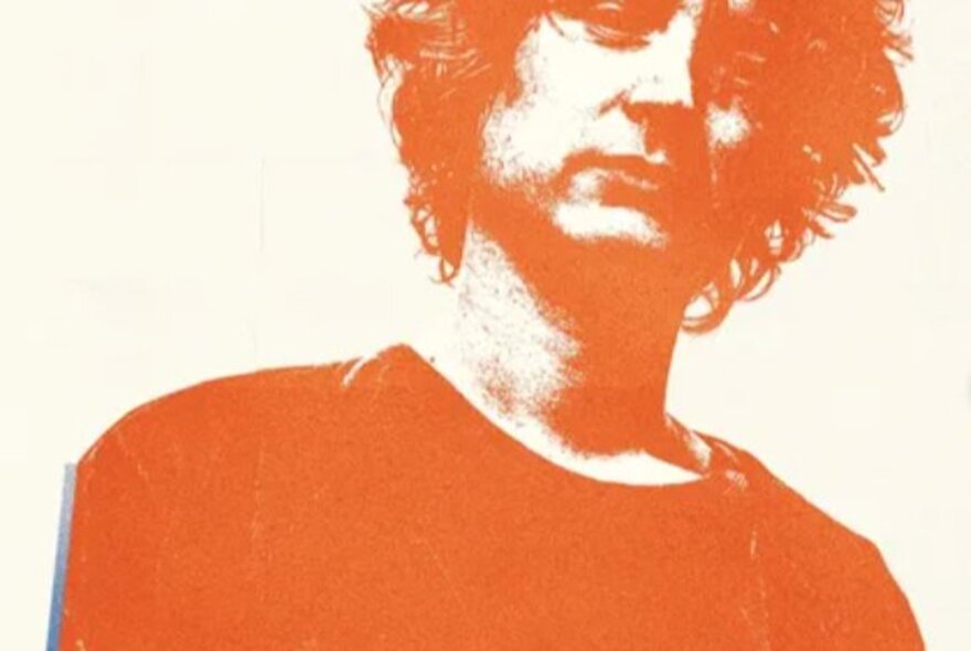 Sampology DJ with cropped head and orange hue.