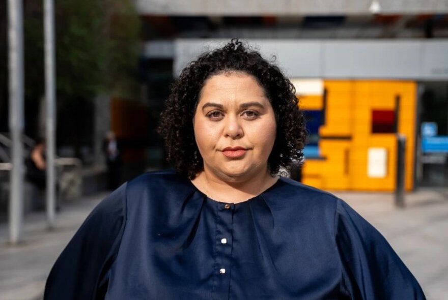 Portrait of Yigar Gunditjmara, Bindal, Yorta Yorta person, Tarneen Onus-Williams.