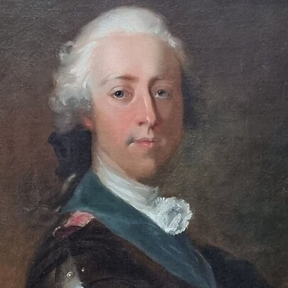 Bonnie Prince Charlie, wearing 18th-century military dress.