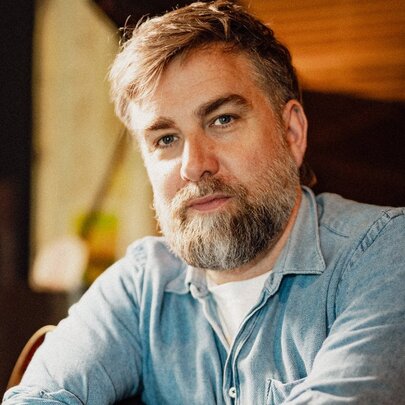 Portrait of award-winning children’s book author and musician Josh Pyke.