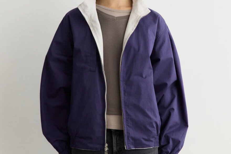 a purple sports jacket