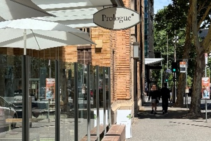 A street view of the Prologue cafe. 