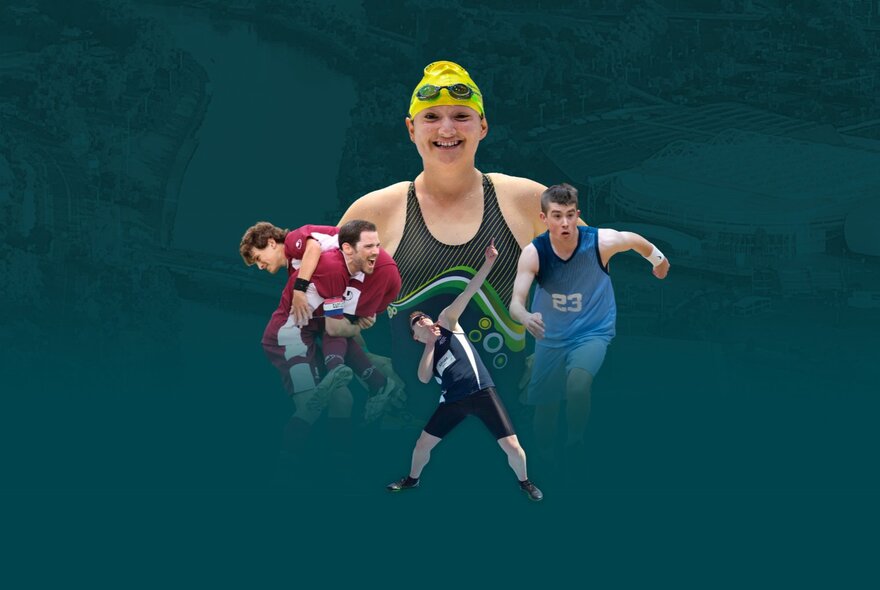 A composite image of athletes from the Australian Special Olympics national games.