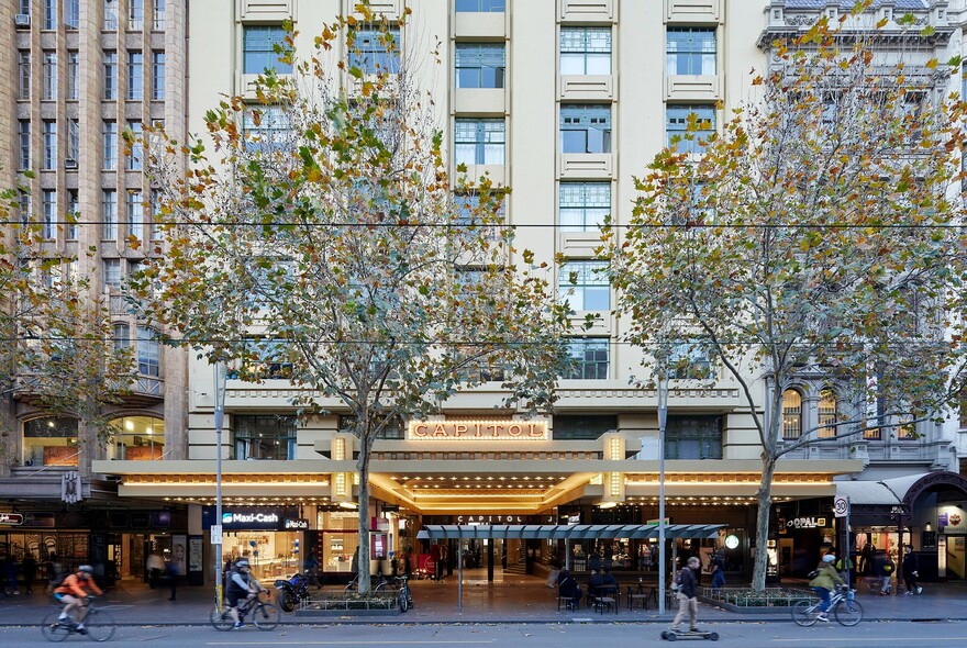 The Capitol theatre building on Swanston Street.