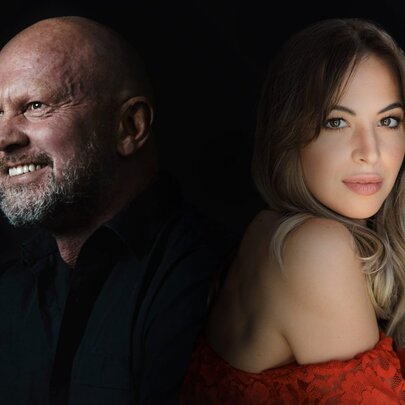 Teddy Tahu Rhodes and Georgia Wilkinson