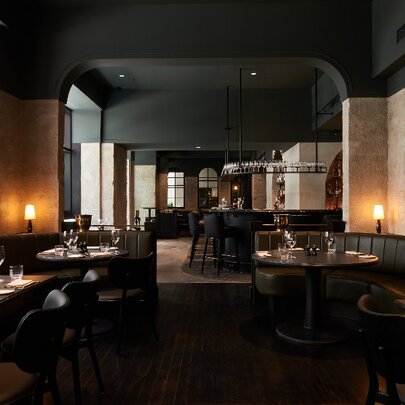 Restaurant area with soft ambience.