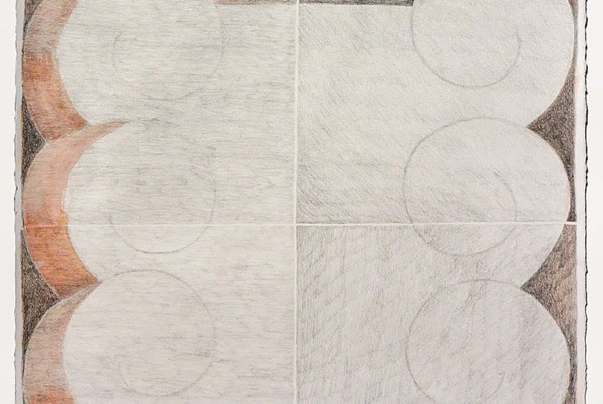 Detail of artwork with scalloped edges.