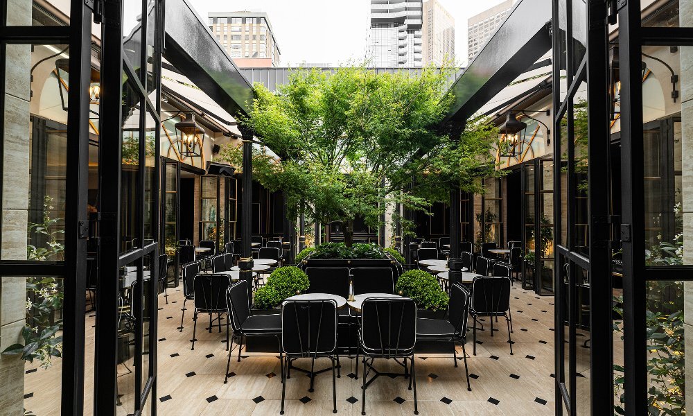 A terrace restaurant.