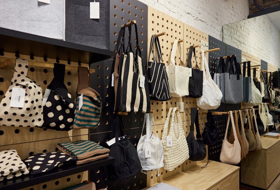 Bags in a store.