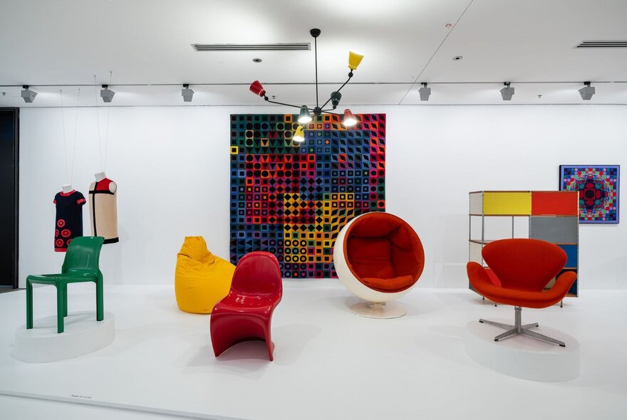 Twentieth century design works from the NGV Collection on display at NGV International, St Kilda Road, Melbourne.