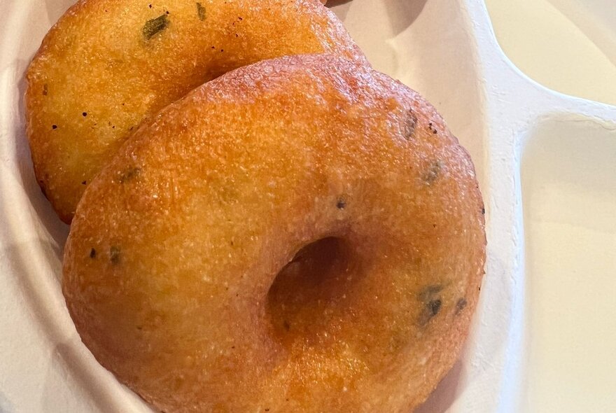 Two authentic South Indian donuts.