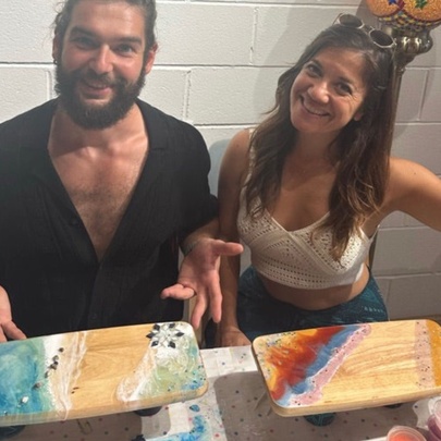 Resin Art Class: Cheeseboards and Coasters