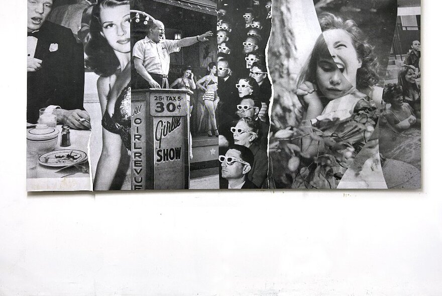 A printed collage of photographs.
