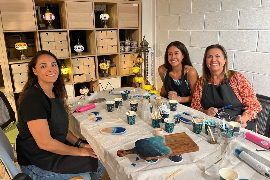 Resin Art Classes: Cheeseboards and Coasters