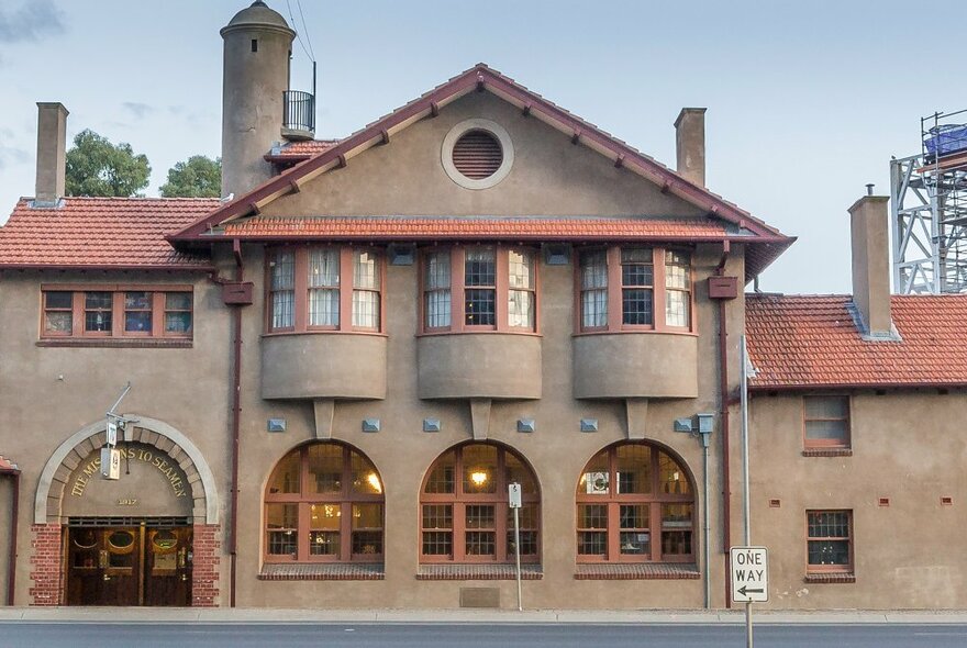 The exterior of a historic building 