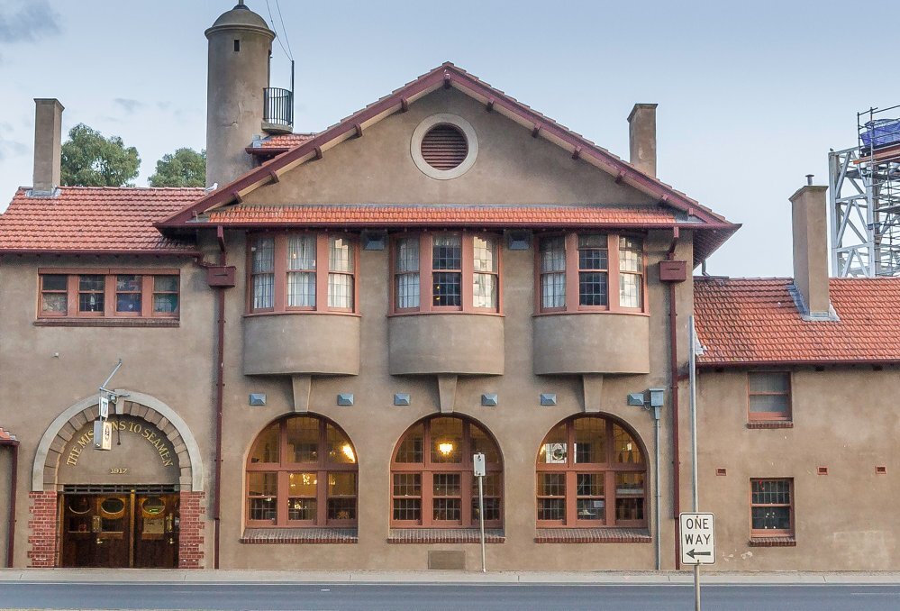 The exterior of a historic building.