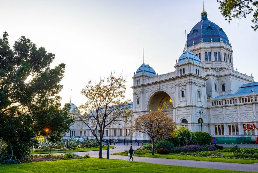 World Heritage listed Royal Exhibition Building set in Melbourne's Carlton Gardens.